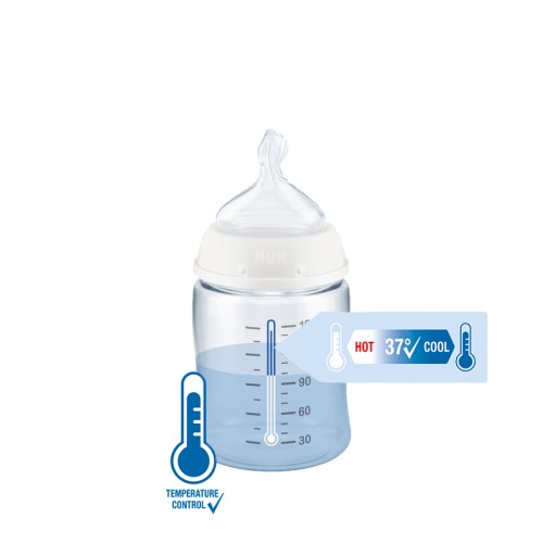 NUK Premium Choice PPSU Temperature Control Bottle with Silicone Teat 150ml | Feeding Bottle | Made in Germany